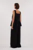 DAISY BLACK LINEN PEPLUM TOP sold by Dissh