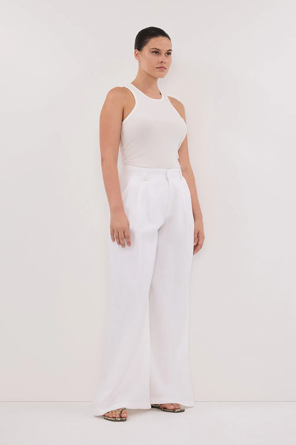 NINA WHITE RACER KNIT TANK sold by Dissh product image thumbnail 3