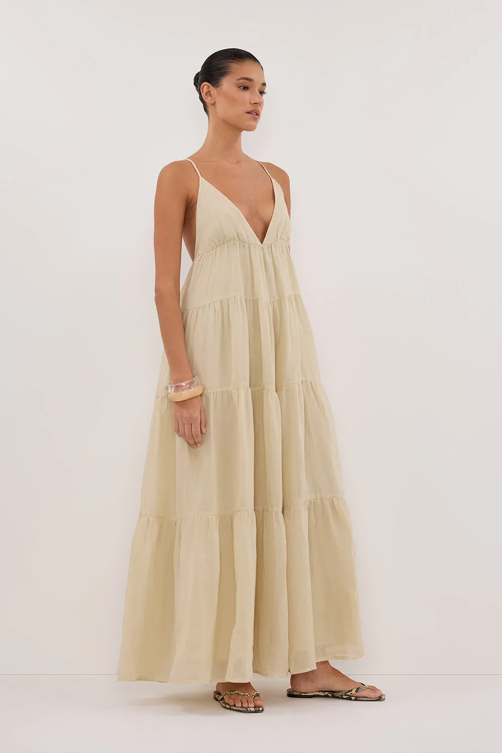 LIZA PLASTER RAMIE MIDI DRESS sold by Dissh product image thumbnail 3