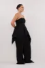 LUNA BLACK LINEN HANDKERCHIEF TOP sold by Dissh
