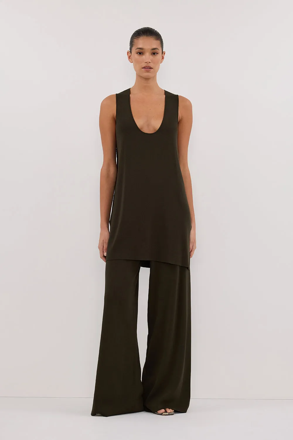 RAY FOREST WIDE LEG KNIT PANT sold by Dissh