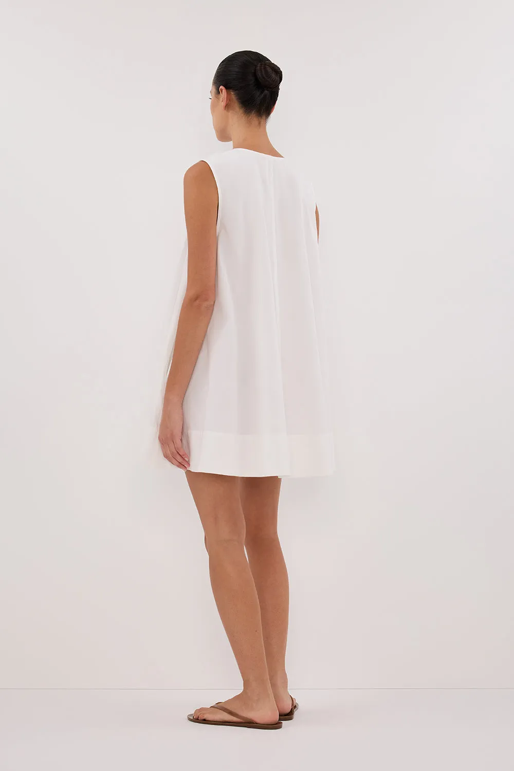 GABBY WHITE OVERSIZED COTTON MINI DRESS sold by Dissh product image thumbnail 4