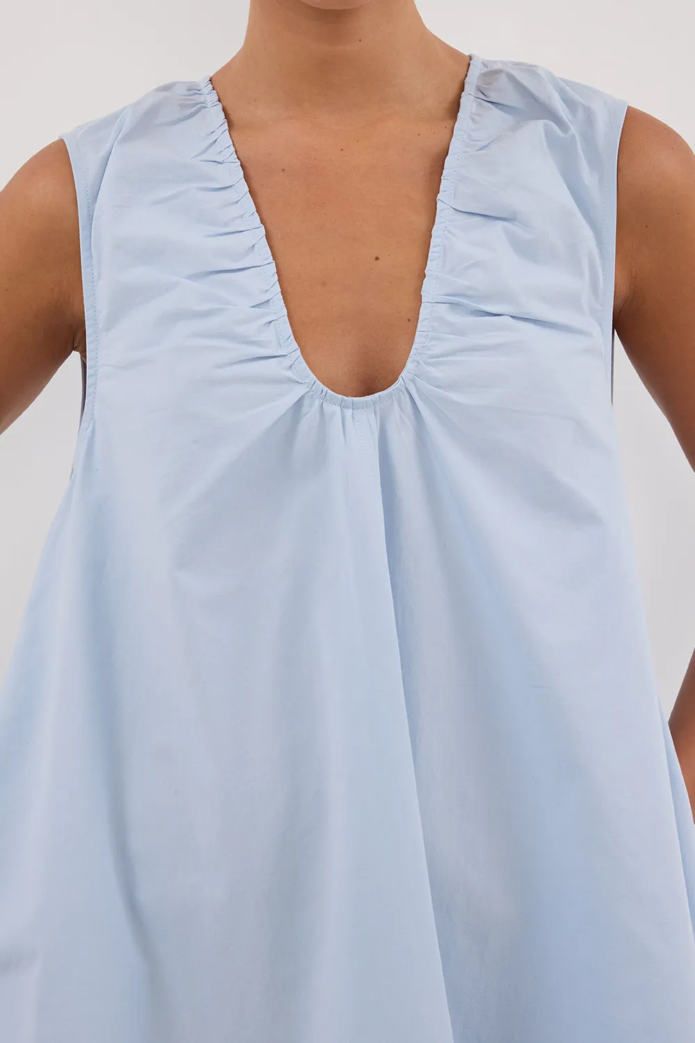 GABBY CORNFLOWER OVERSIZED COTTON MINI DRESS sold by Dissh product image thumbnail 5