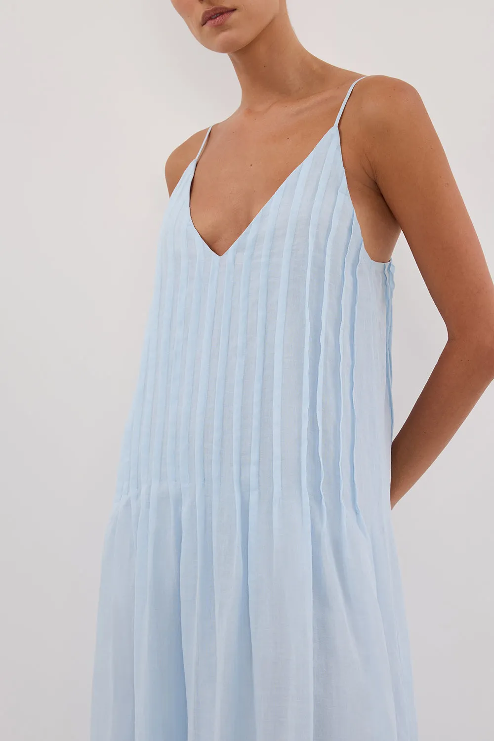 TAHLIA CORNFLOWER RAMIE MIDI DRESS sold by Dissh product image thumbnail 5