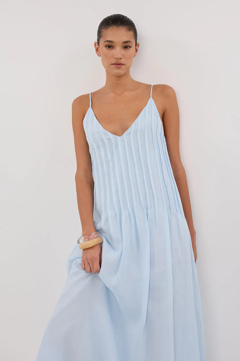 TAHLIA CORNFLOWER RAMIE MIDI DRESS sold by Dissh product image thumbnail 2