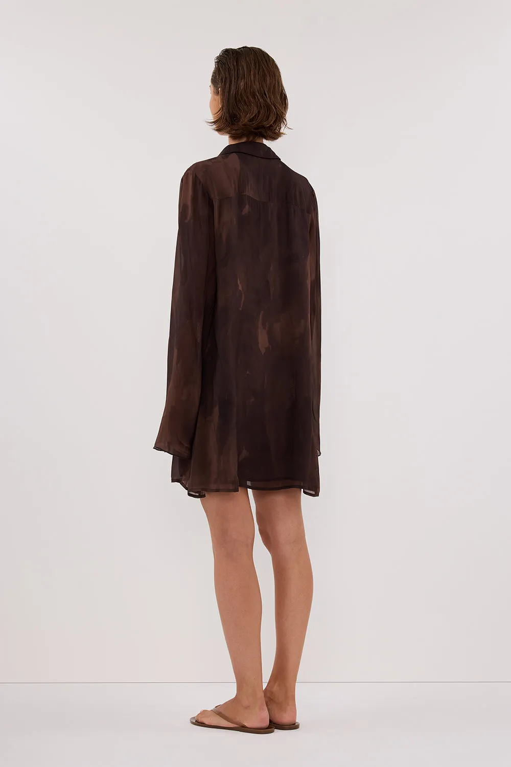 WILLOW CHOC LONG SLEEVE MINI DRESS sold by Dissh product image thumbnail 4
