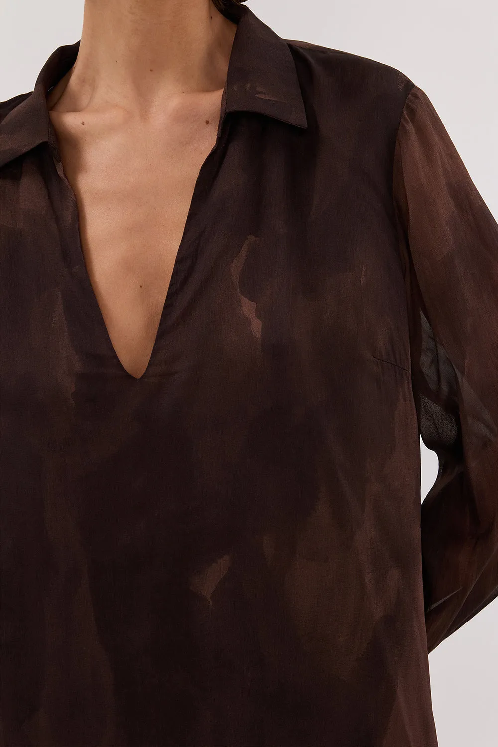 WILLOW CHOC LONG SLEEVE MINI DRESS sold by Dissh product image thumbnail 5