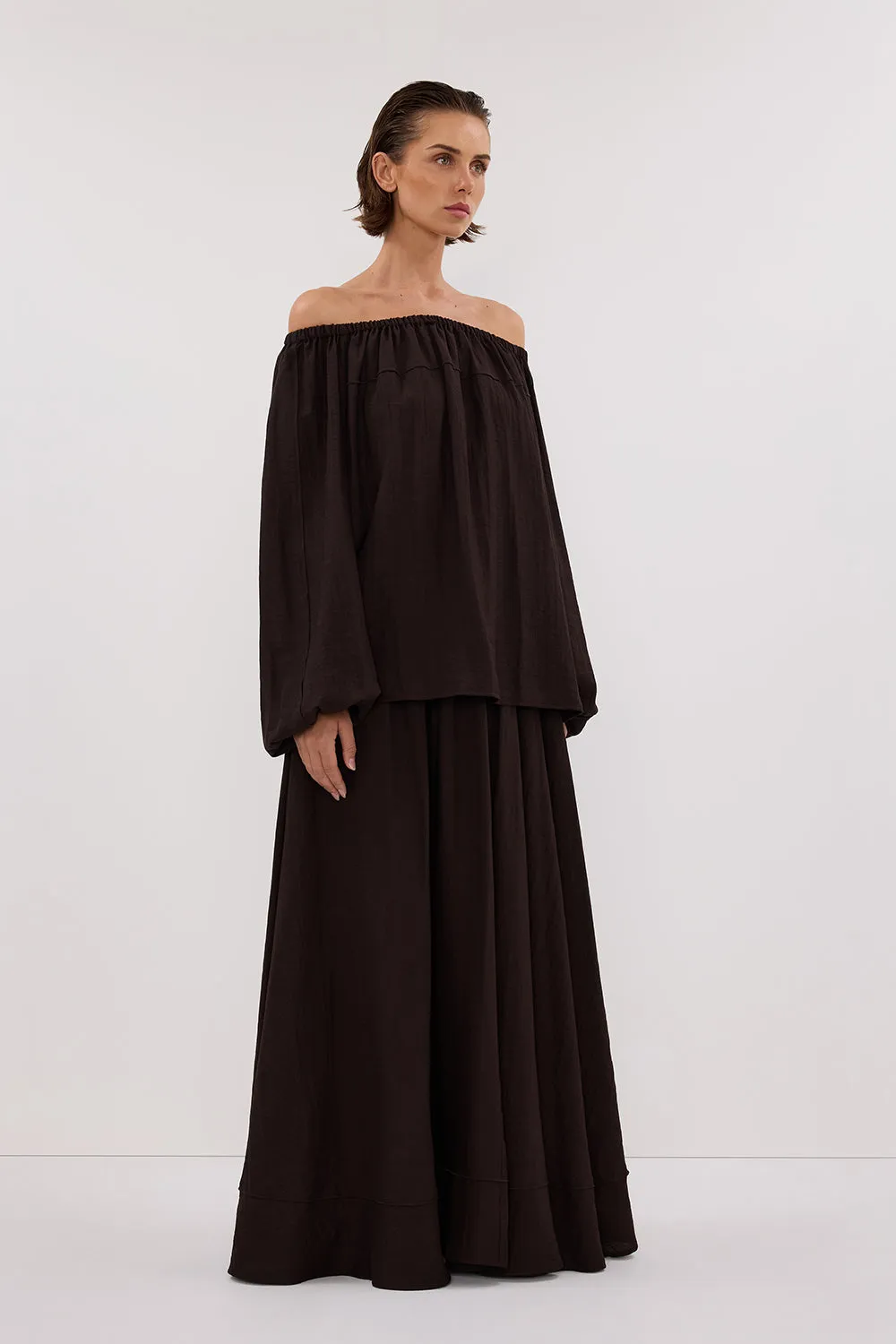 SHANIYA BITTER CHOC LONG SLEEVE TOP sold by Dissh product image thumbnail 3