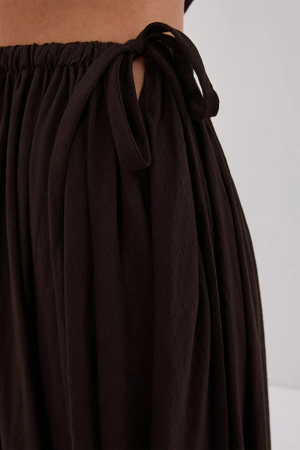 SHANIYA BITTER CHOC BOHO MAXI SKIRT sold by Dissh product image thumbnail 5