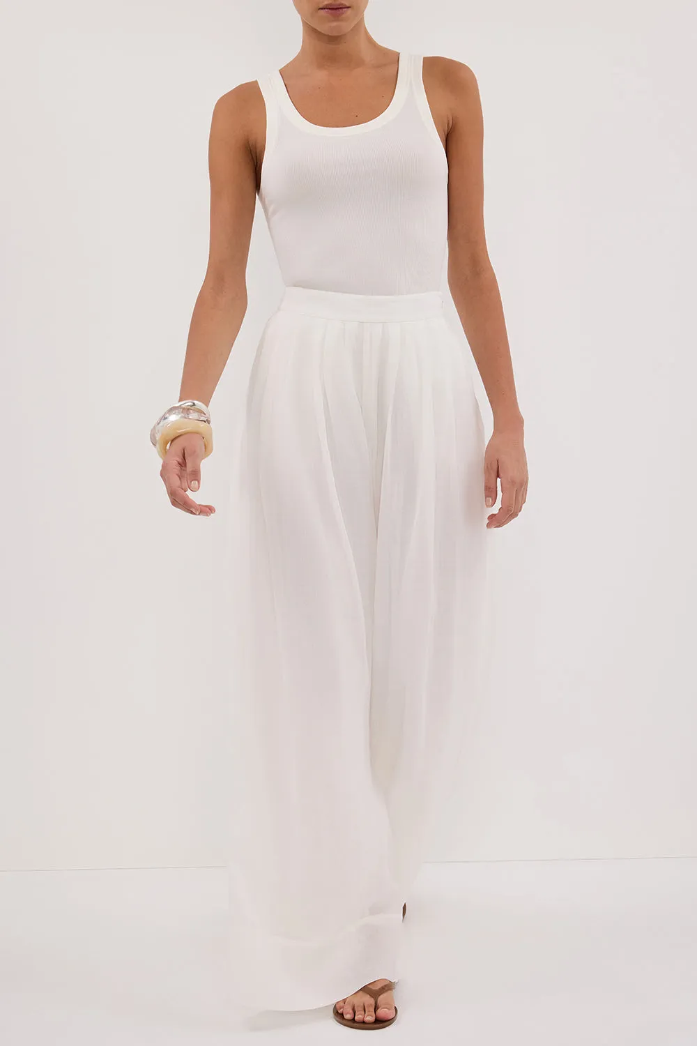 CARMEL WHITE RAMIE PANT sold by Dissh product image thumbnail 2