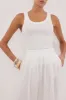 CARMEL WHITE RAMIE PANT sold by Dissh