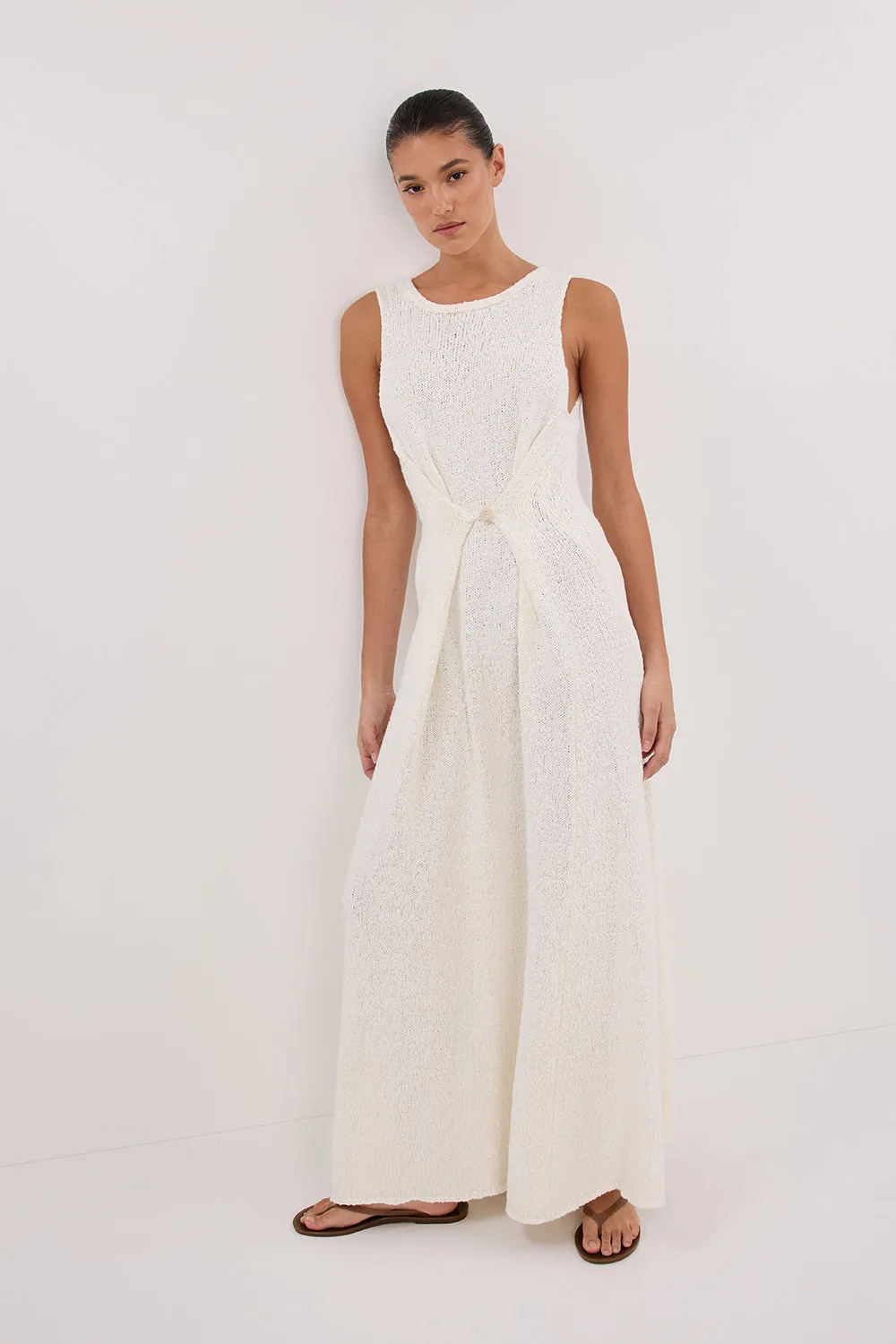SUE OFF WHITE KNIT MAXI DRESS sold by Dissh product image thumbnail 5