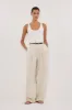 TROY WHITE KNIT TANK sold by Dissh