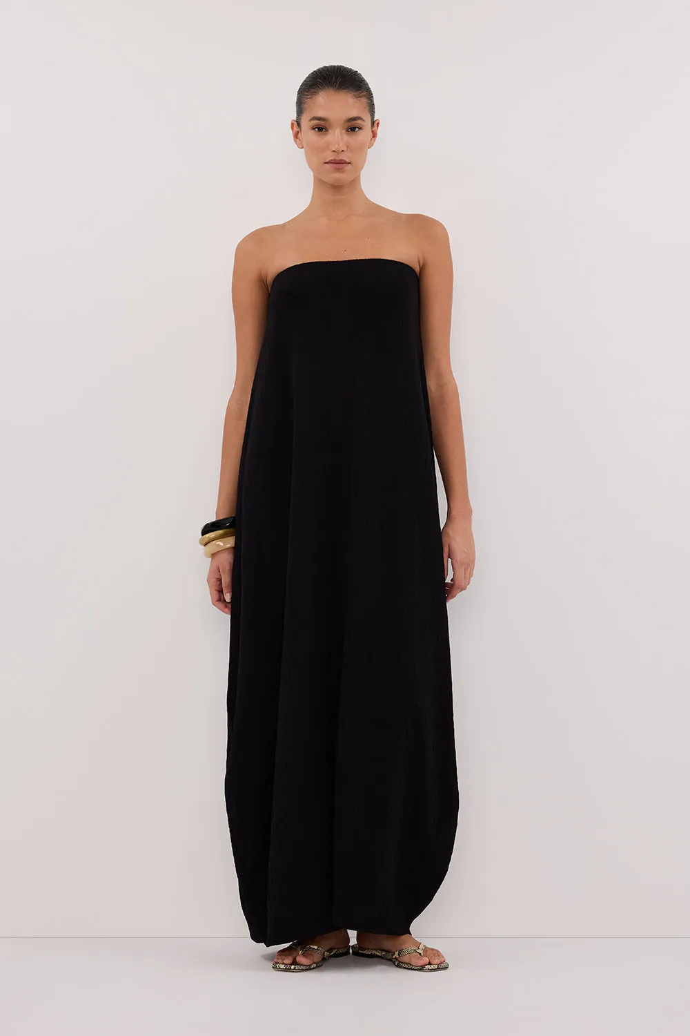 ALIAS BLACK TEXTURED KNIT STRAPLESS MIDI DRESS sold by Dissh product image thumbnail 2