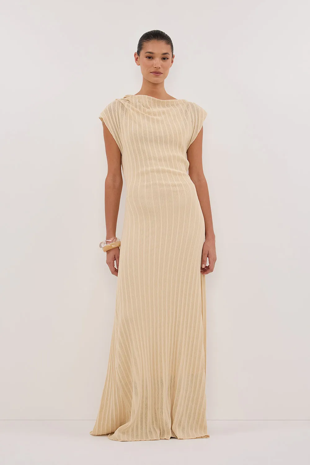 BOWIE NATURAL KNIT MAXI DRESS sold by Dissh product image thumbnail 2