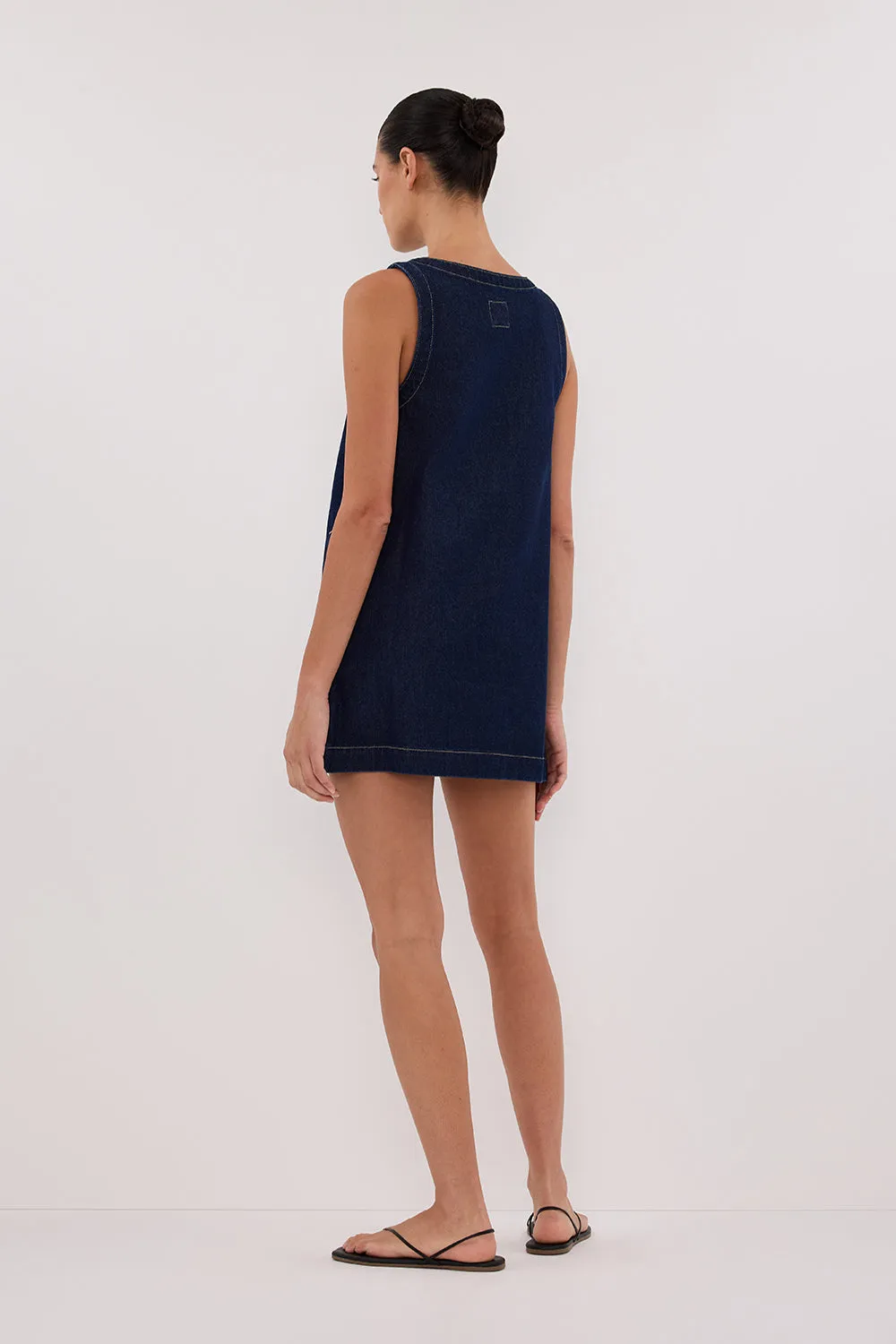 SHERI INDIGO DENIM MINI DRESS sold by Dissh product image thumbnail 4