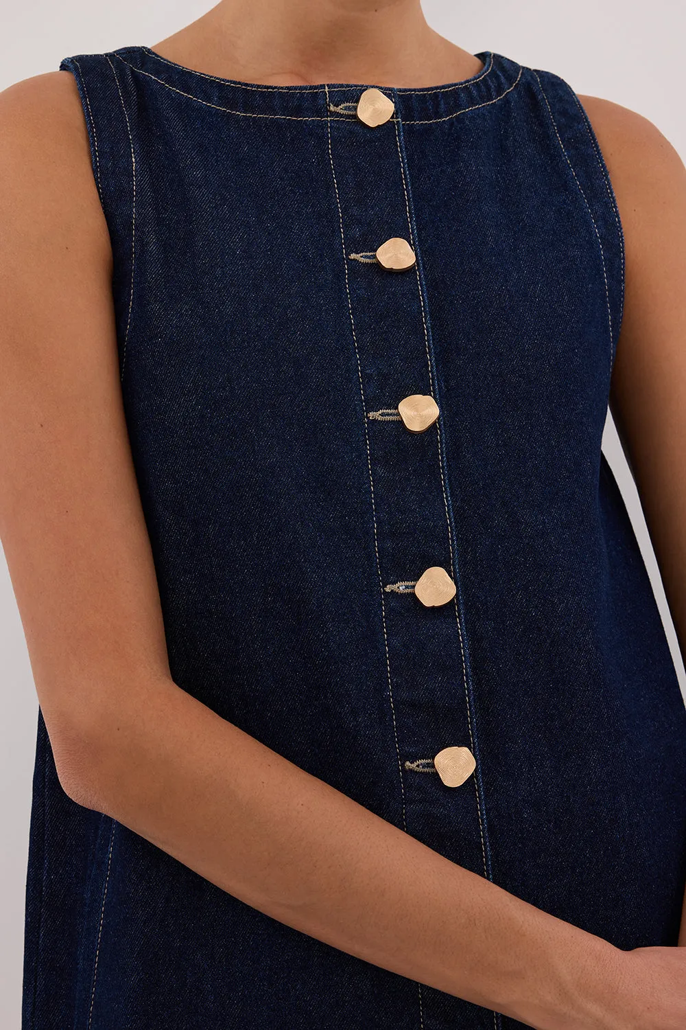 SHERI INDIGO DENIM MINI DRESS sold by Dissh product image thumbnail 5