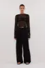 LIZZIE BLACK LACE LONG SLEEVE TOP sold by Dissh