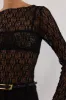 LIZZIE BLACK LACE LONG SLEEVE TOP sold by Dissh