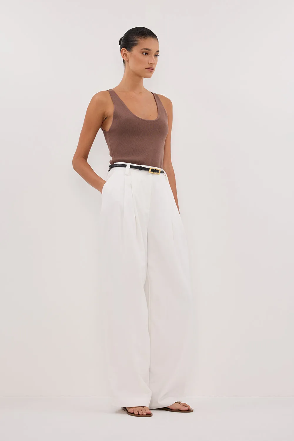 TROY TAUPE KNIT TANK sold by Dissh product image thumbnail 3