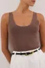 TROY TAUPE KNIT TANK sold by Dissh