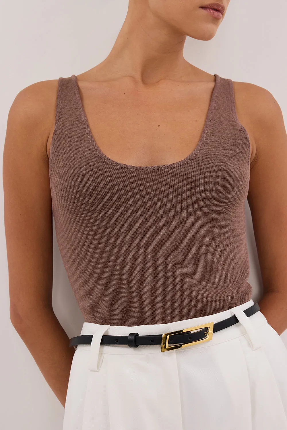 TROY TAUPE KNIT TANK sold by Dissh product image thumbnail 5