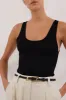 TROY BLACK KNIT TANK sold by Dissh