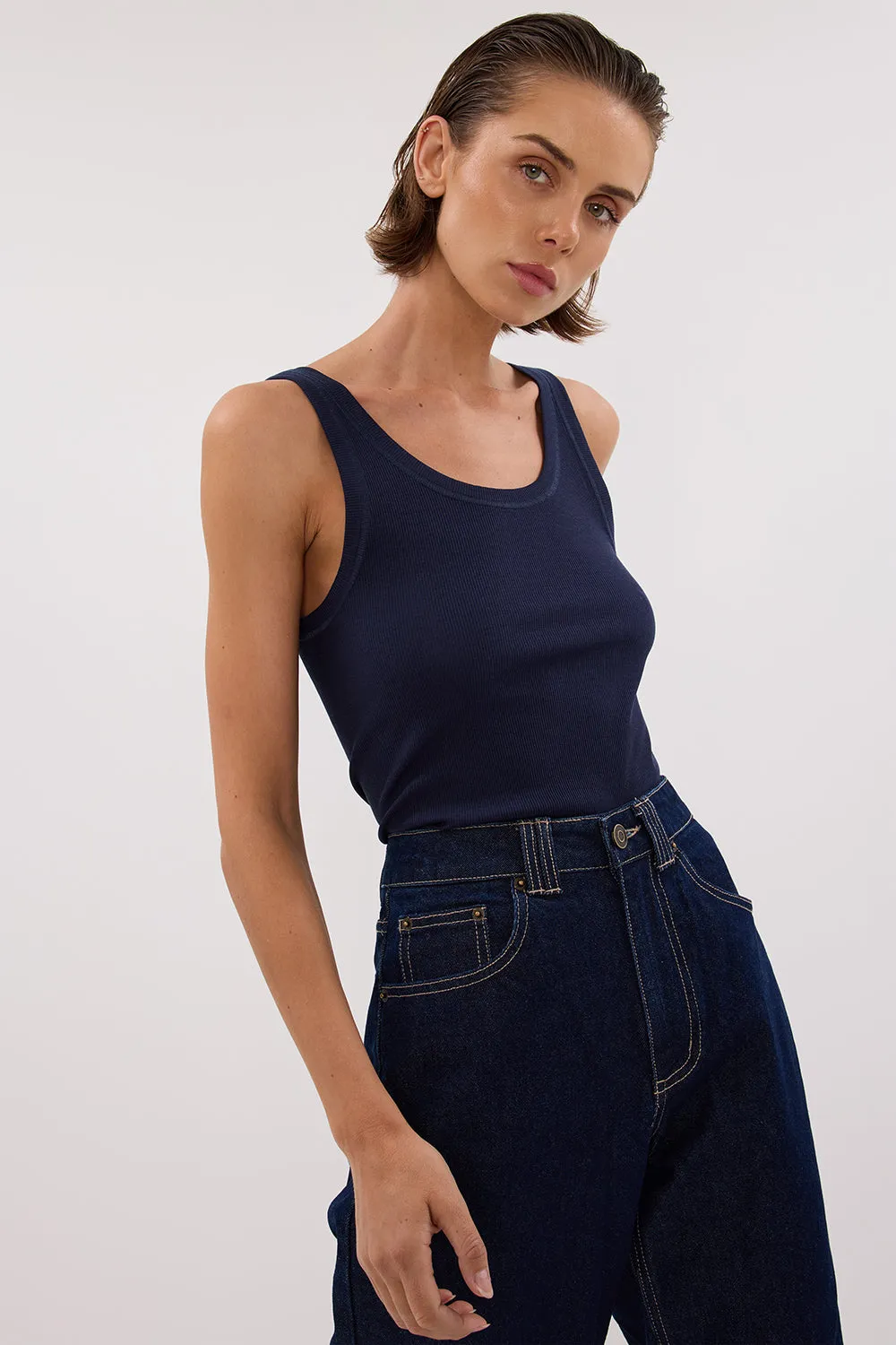 LEE NAVY KNIT TANK sold by Dissh product image thumbnail 2