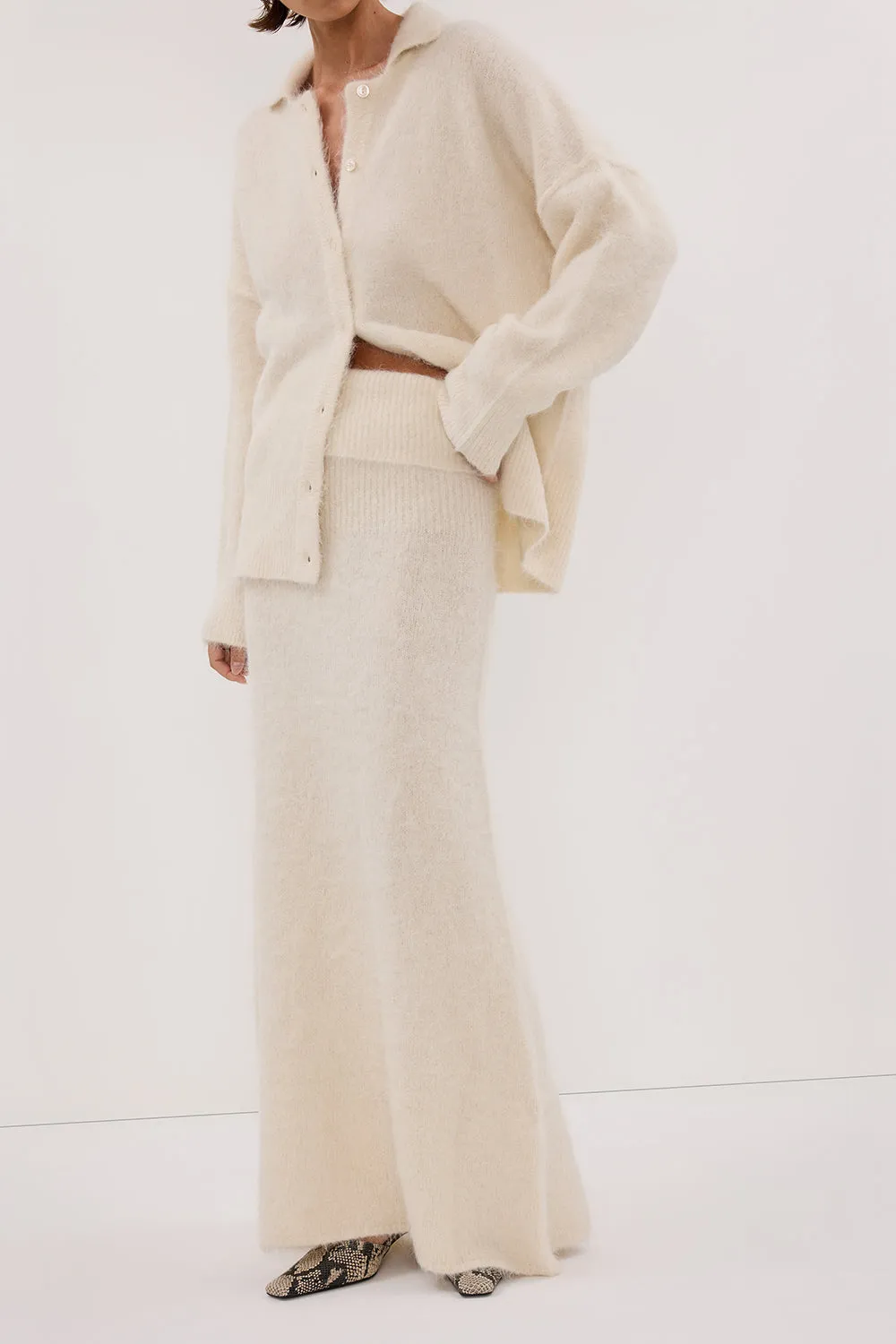 SALMA IVORY KNIT MAXI SKIRT sold by Dissh product image thumbnail 2