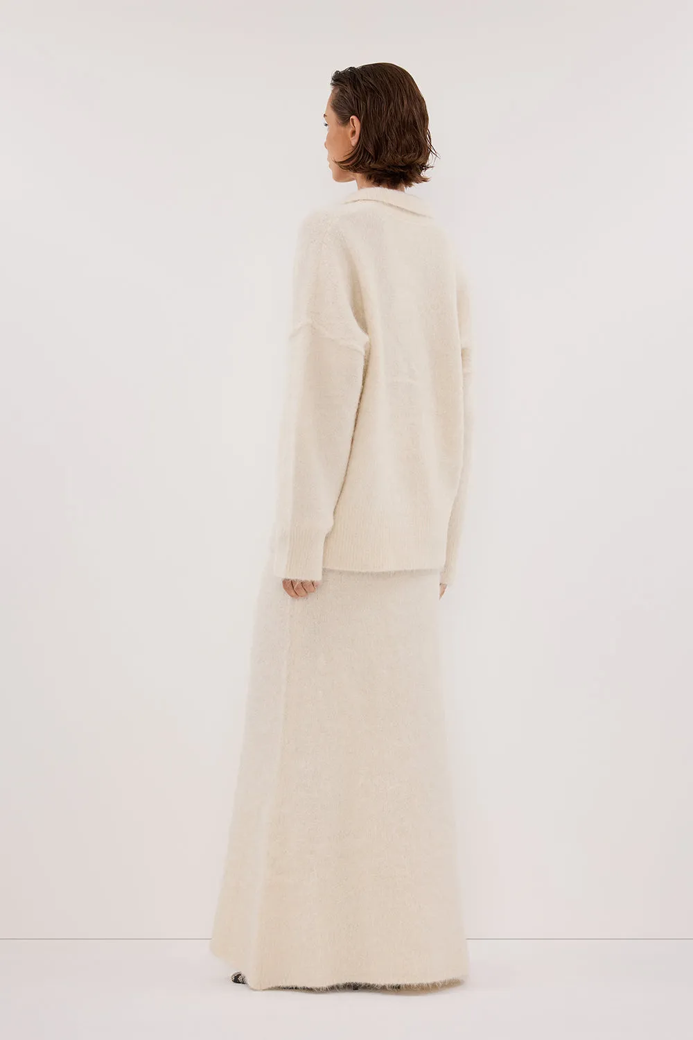 SALMA IVORY KNIT MAXI SKIRT sold by Dissh product image thumbnail 4