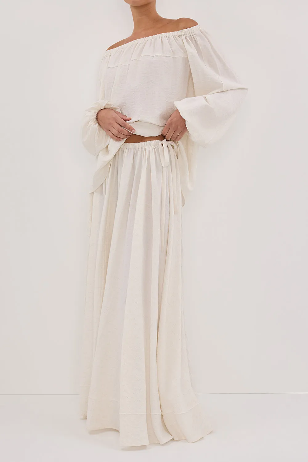 SHANIYA CREAM MARLE BOHO SKIRT sold by Dissh product image thumbnail 2