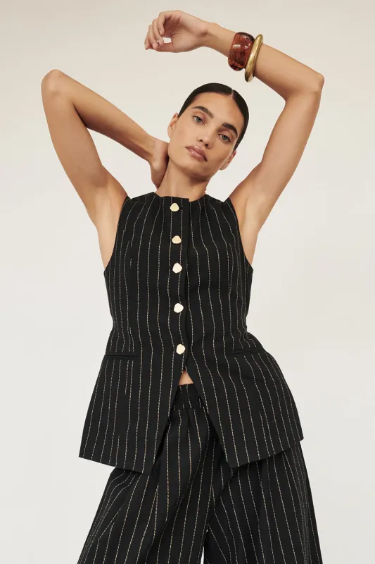 BOSTON STRIPE VEST sold by Dissh