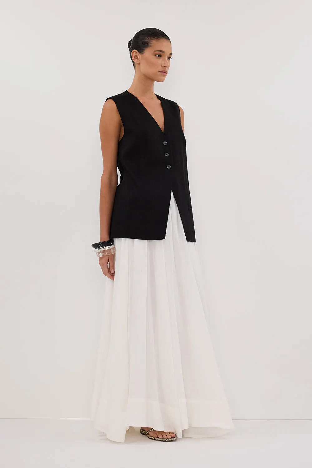 BRAX BLACK LONGLINE VEST sold by Dissh product image thumbnail 3