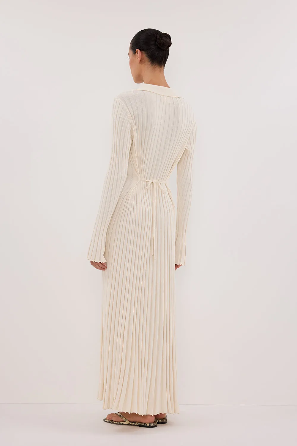 HAL PLASTER LONG SLEEVE KNIT MIDI DRESS sold by Dissh product image thumbnail 4