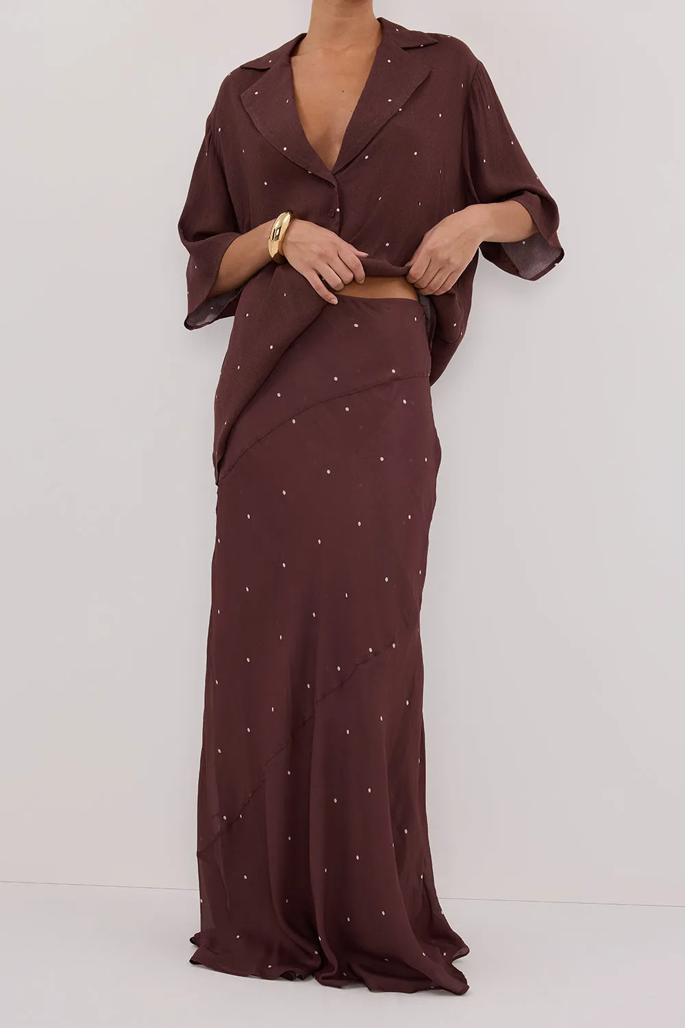 MELROSE WALNUT MIDI SKIRT sold by Dissh product image thumbnail 2