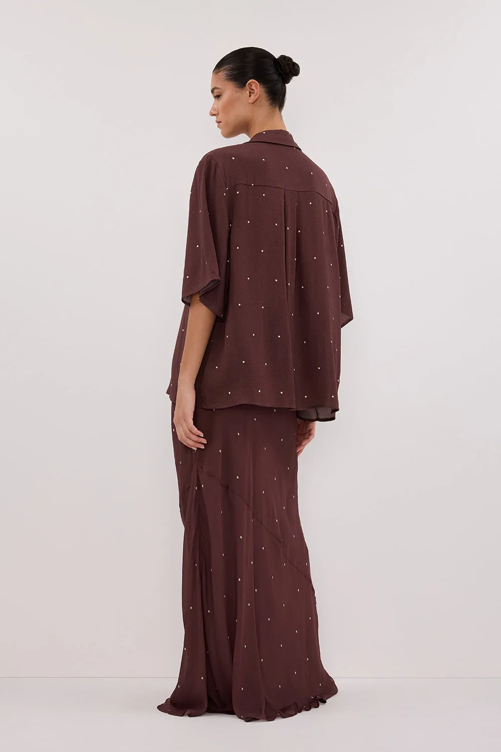 MELROSE WALNUT MIDI SKIRT sold by Dissh product image thumbnail 4