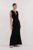 HAL BLACK SLEEVELESS KNIT MAXI DRESS sold by Dissh