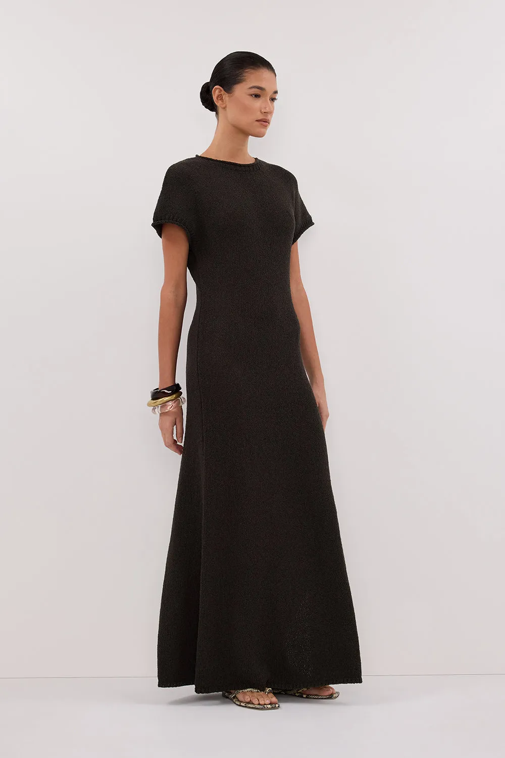 ERIN PETROL KNIT MAXI DRESS sold by Dissh product image thumbnail 3