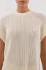 JADE CREAM SLEEVELESS KNIT TOP sold by Dissh