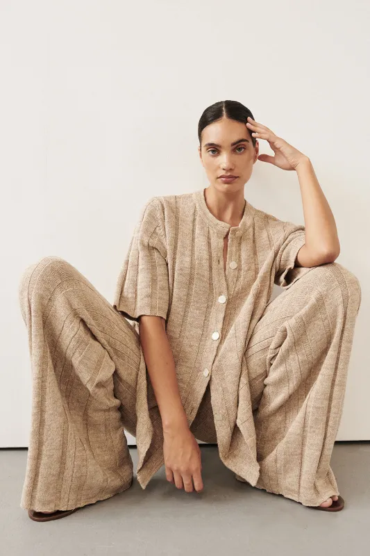 JAZZ NATURAL BUTTON KNIT SHIRT sold by Dissh