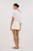 DEMI CREAM TAILORED SKORT sold by Dissh