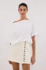 DEMI CREAM TAILORED SKORT sold by Dissh