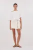 DEMI CREAM TAILORED SKORT sold by Dissh