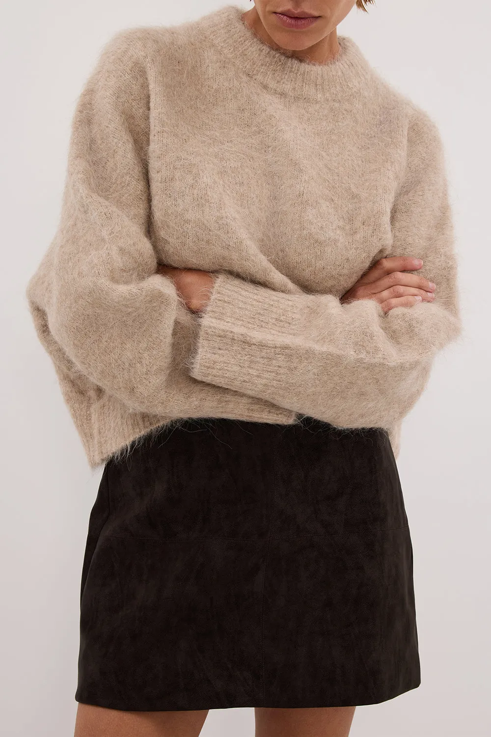 OAKLAND CHOC FAUX SUEDE MINI SKIRT sold by Dissh product image thumbnail 5