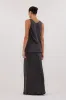 COLETTE PETROL SILK SKIRT sold by Dissh