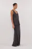 COLETTE PETROL SILK SKIRT sold by Dissh