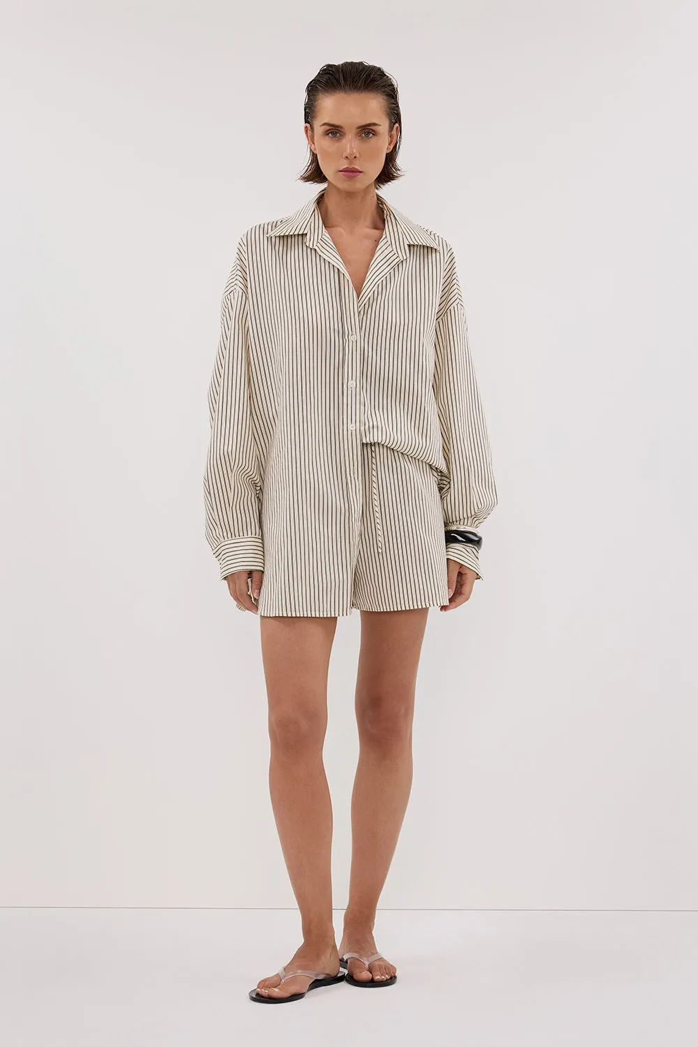 PALMA CREAM OVERSIZED SILK BLEND SHIRT sold by Dissh product image thumbnail 2