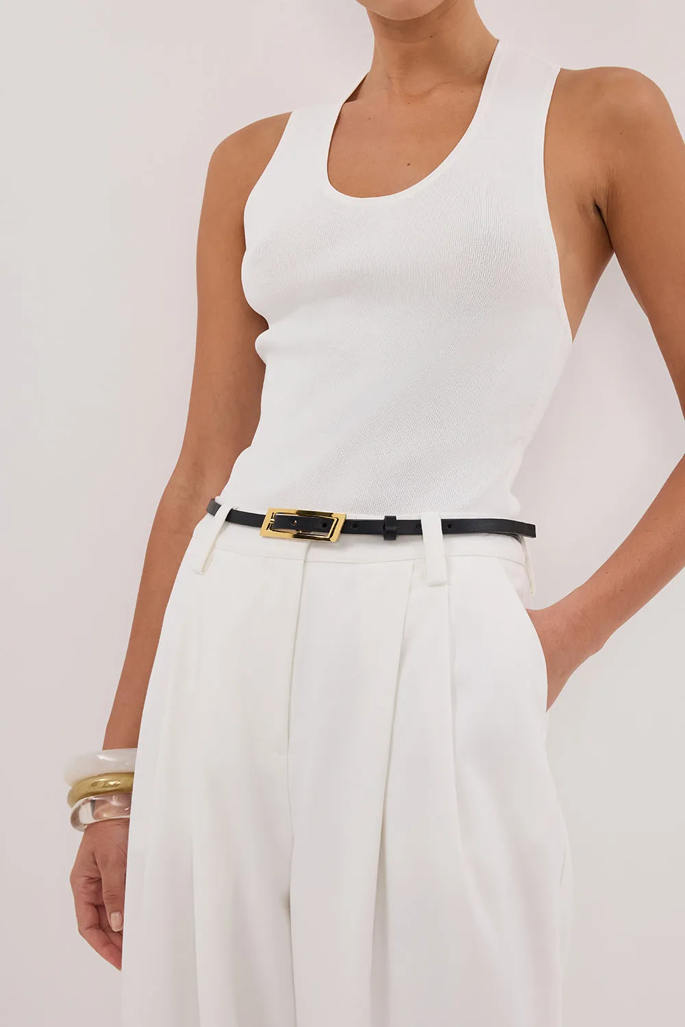 DEVIN OFF WHITE RACER KNIT TANK sold by Dissh product image thumbnail 5