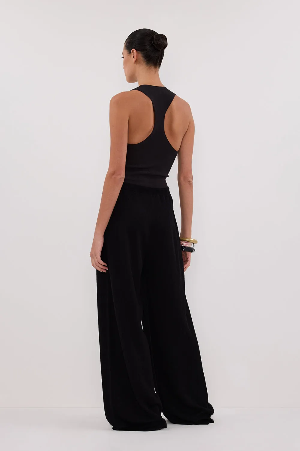 ALIAS BLACK TEXTURED KNIT PANT sold by Dissh product image thumbnail 4