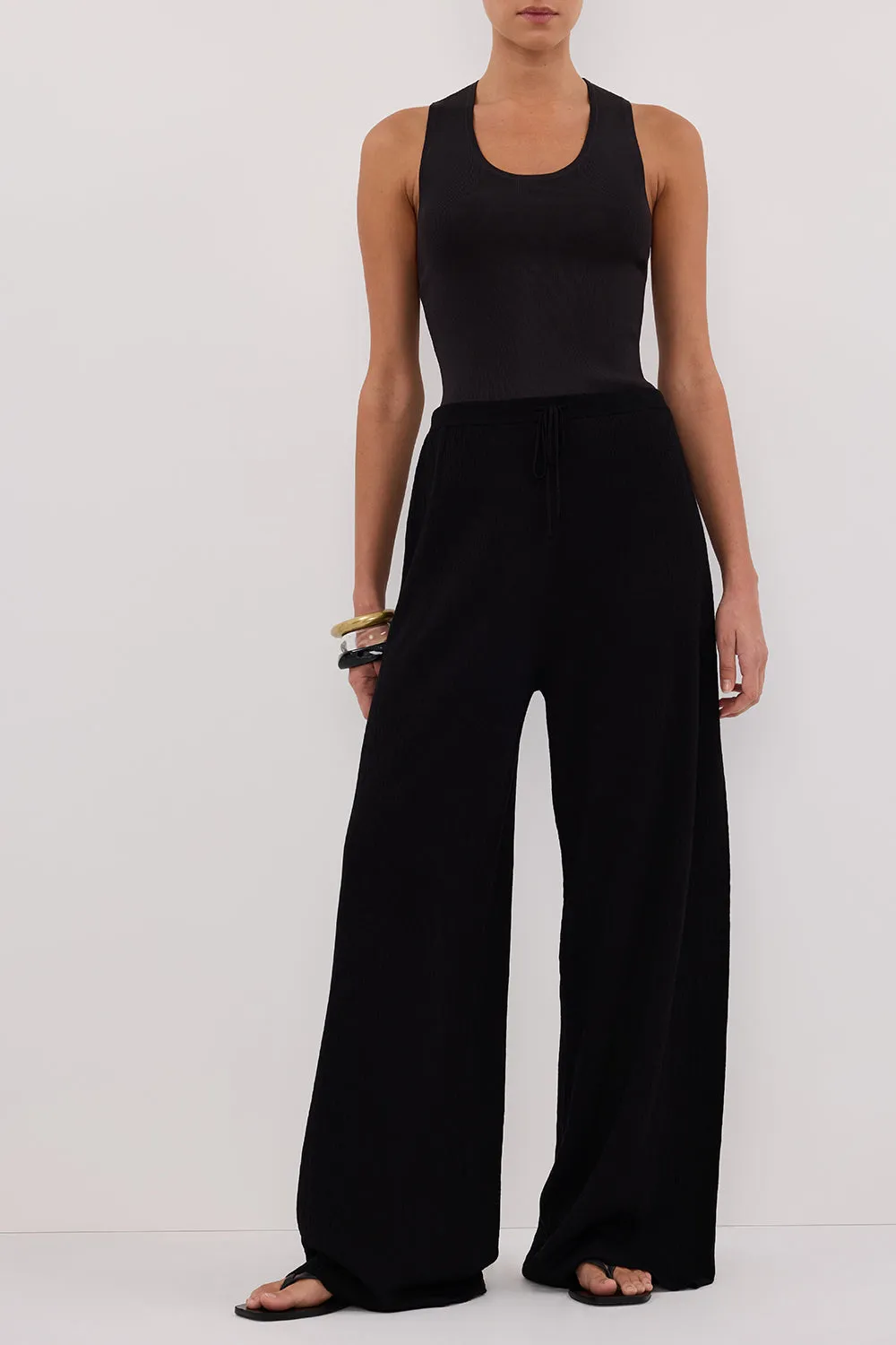 ALIAS BLACK TEXTURED KNIT PANT sold by Dissh product image thumbnail 2